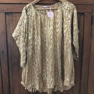 Gold tunic top Calypso St Barth NWT